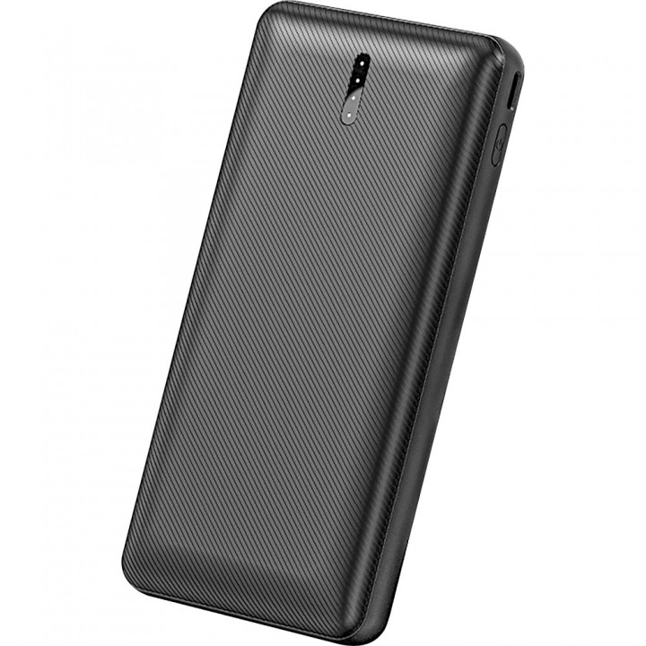 Siyah 10000 mAh Dahili Kablolu Çok Çıkışlı Promosyon Powerbank